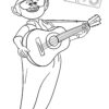 Andres playing guitar coloring page