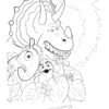 Animals from Extinct coloring page