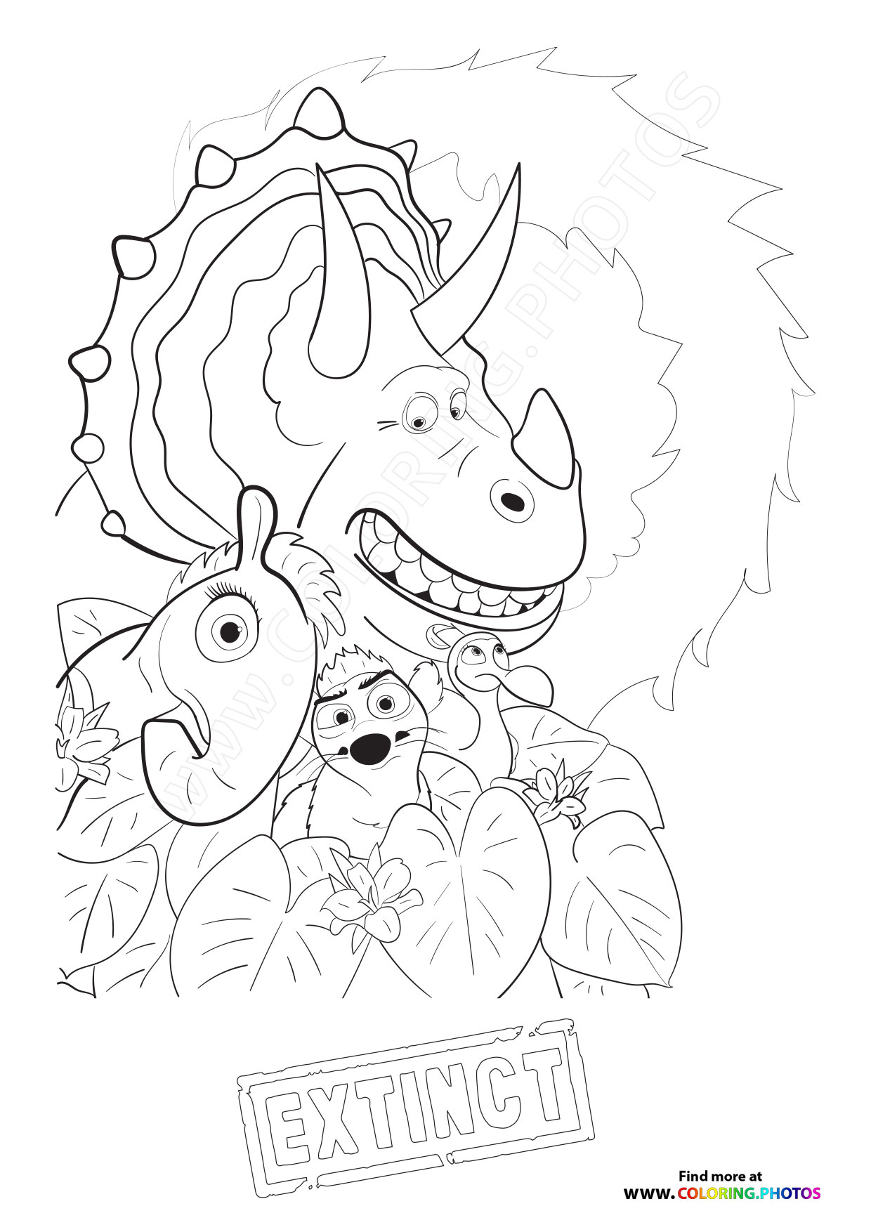 Animals from Extinct   Coloring Pages for kids