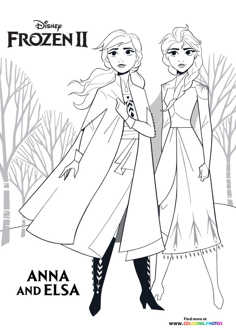 Frozen Anna - Coloring Pages for kids | Easy Print or Download