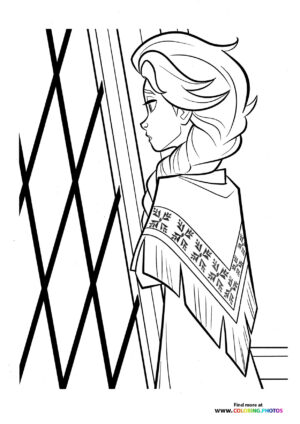 Anna looking trough window