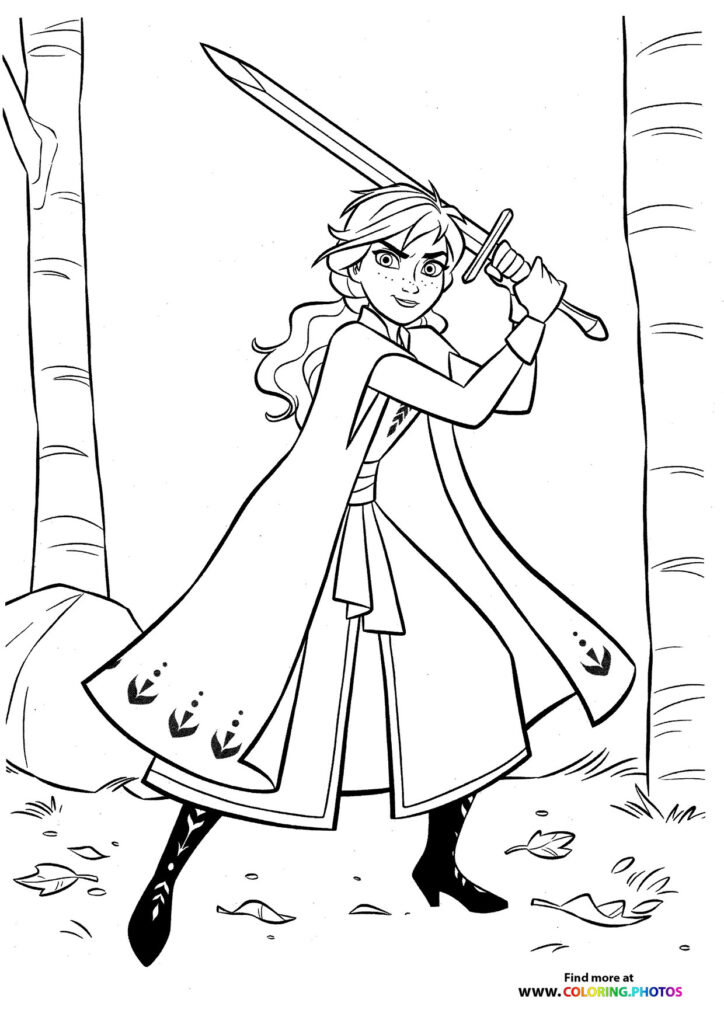 Anna from Frozen - Coloring Pages for kids | Free and easy print