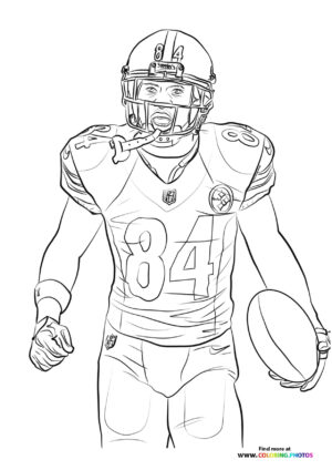 Antonio Brown NFL player coloring page
