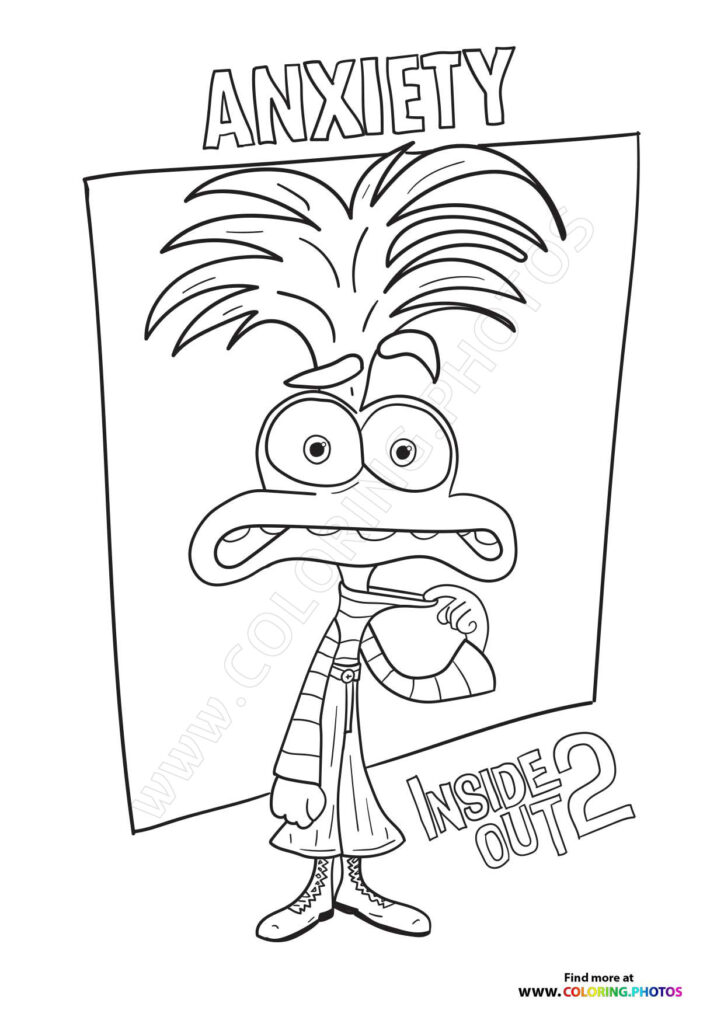 Free Inside Out 2 Coloring Pages - Coloring Pages for kids