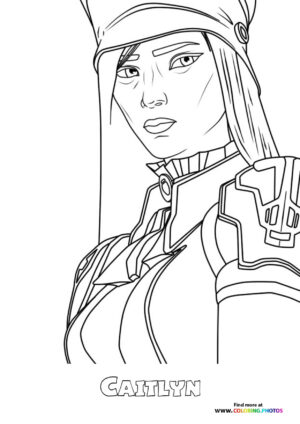 Arcane Caitlyn coloring page