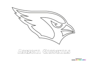 Arizona Cardinals NFL logo coloring page