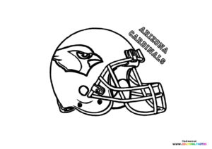 Arizona Cardinals NFL helmet coloring page