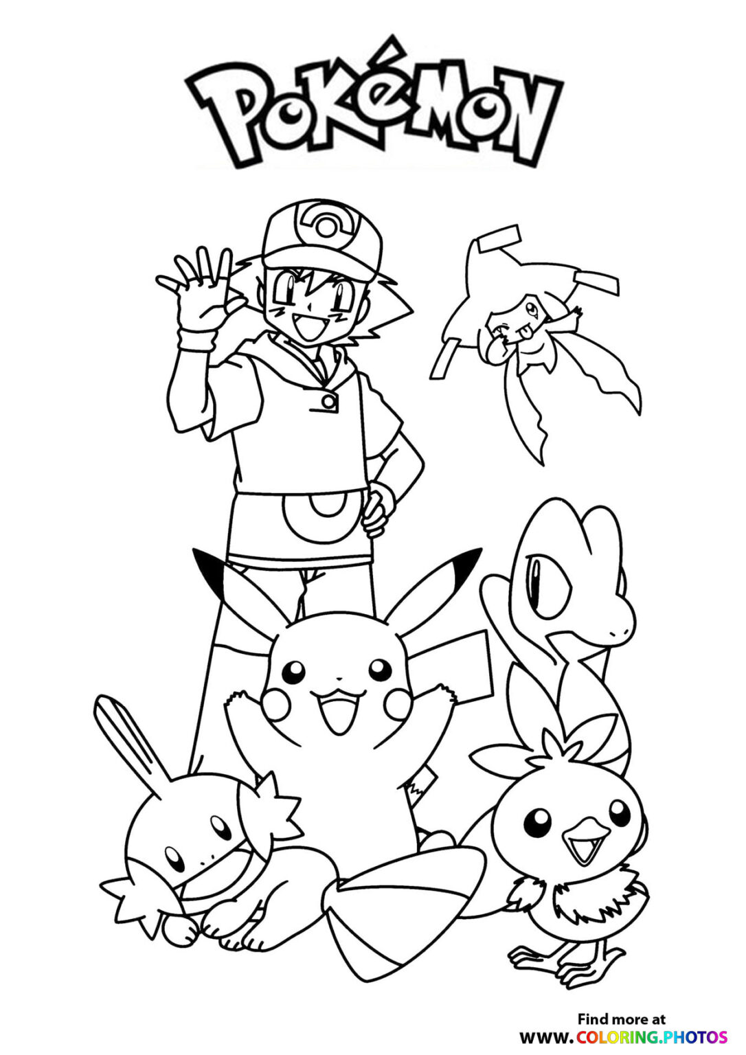 Ash and his pokemon - Pokemon - Coloring Pages for kids