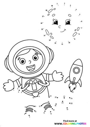 Astronaut dot the dots worksheet