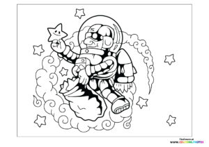 Astronaut picking stars