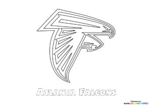 Atlanta Falcons NFL logo coloring page
