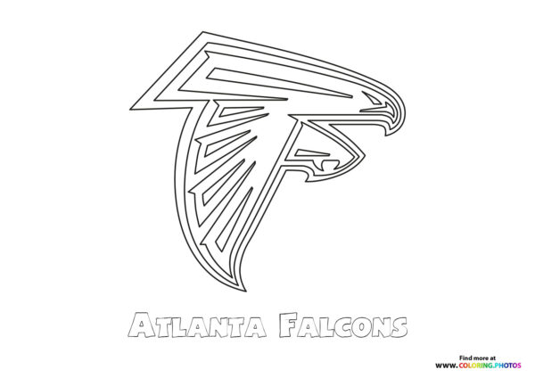 Atlanta Falcons NFL logo coloring page