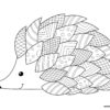 Autumn Hedgehog coloring page