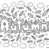 Autumn leaf text coloring page