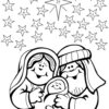 Baby Jesus advent calendar coloring page