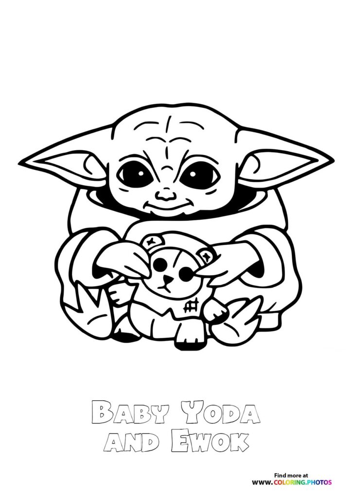 Baby Yoda from Mandalorian - Free printable Coloring Pages for kids