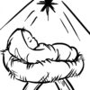 Baby Jesus coloring page