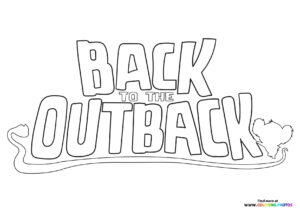 Back to the outback logo coloring page