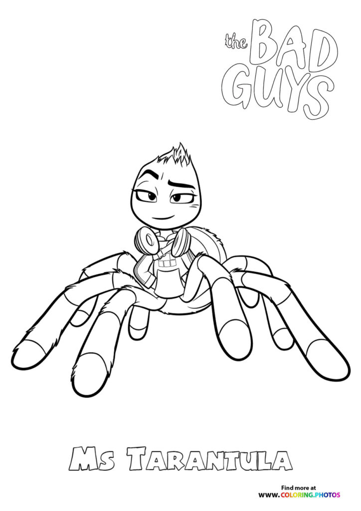 The Bad Guys Coloring Pages for - Bad Ms Tarantula Coloring Page 724x1024 