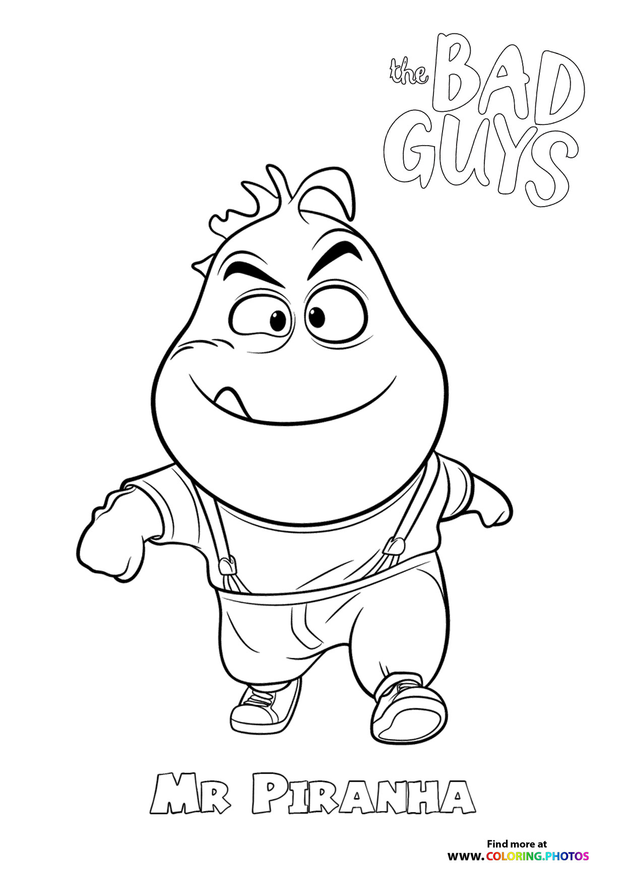 Bad guy mr piranha - Coloring Pages for kids
