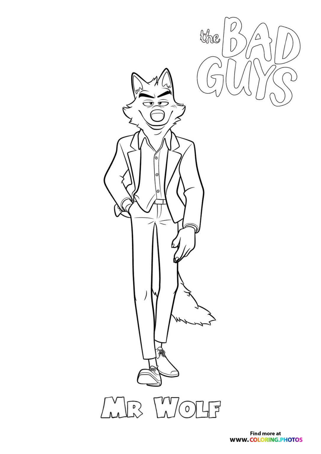 Bad guy mr piranha Coloring Pages - Bad Guy Mr Wolf Coloring Page 1086x1536 
