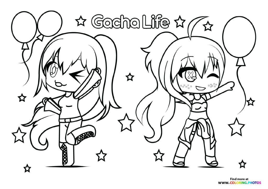 Gacha Life - Coloring Pages for kids | 100% free print or download