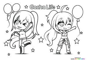 Balloon party from Gacha Life