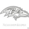 Baltimore Ravens NFL logo coloring page