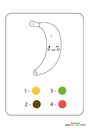 Bannana color by numbers