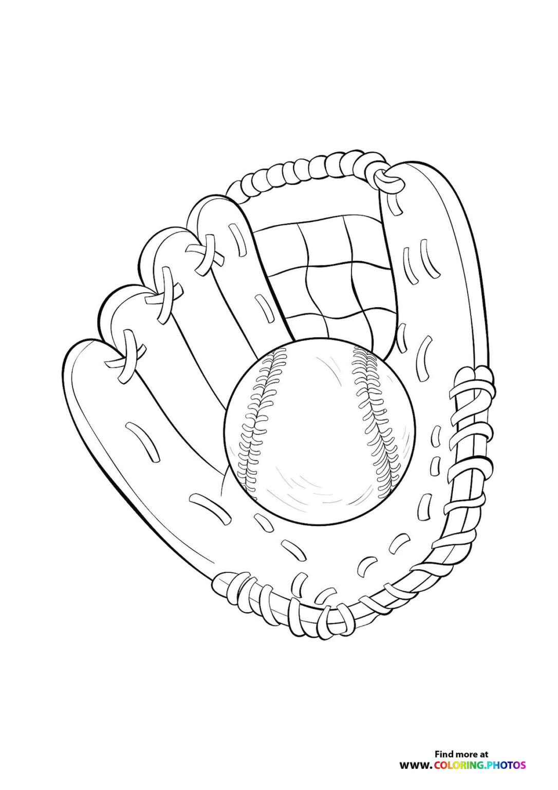 Baseball glove Coloring Pages for kids