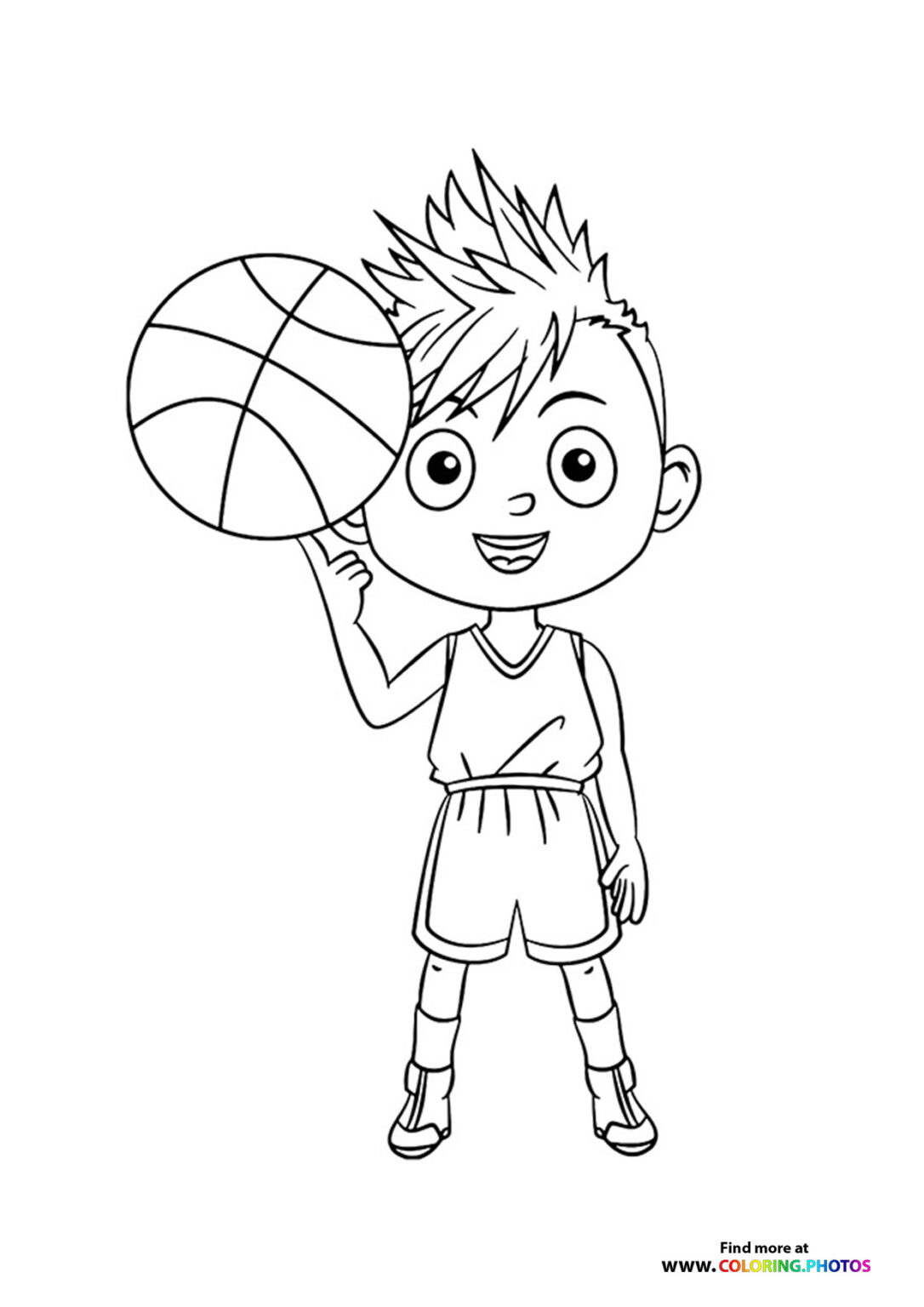Basketball - Coloring Pages for kids | 100% free print or download