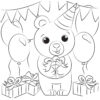 Birthday Bear coloring page