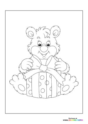 Bear with present