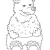 Bear with watermelon worksheet