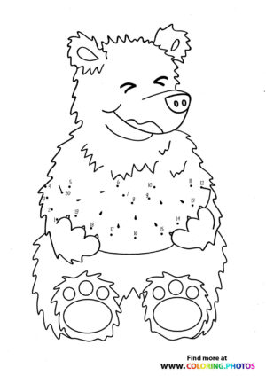 Bear with watermelon worksheet