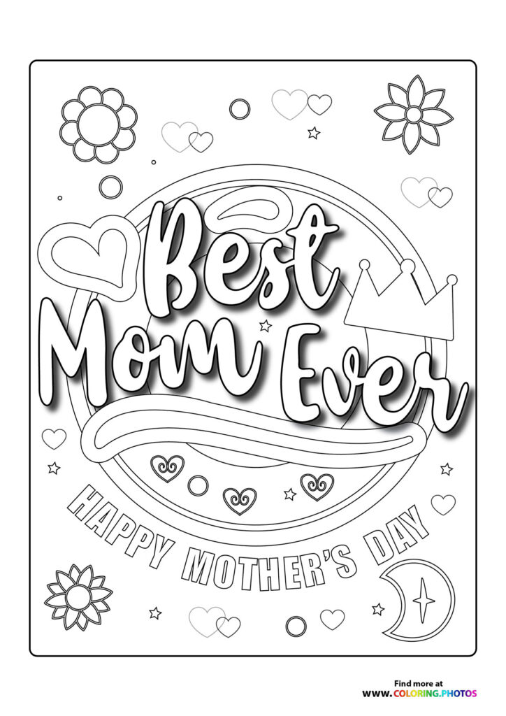 Mothers day - Coloring Pages for kids | 100% free to print or download