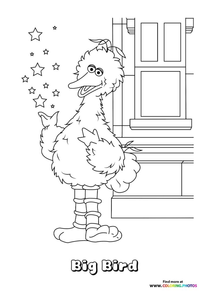 Big Bird from Sesame street Coloring - Big Bird From Sesame Street Coloring Page 724x1024 