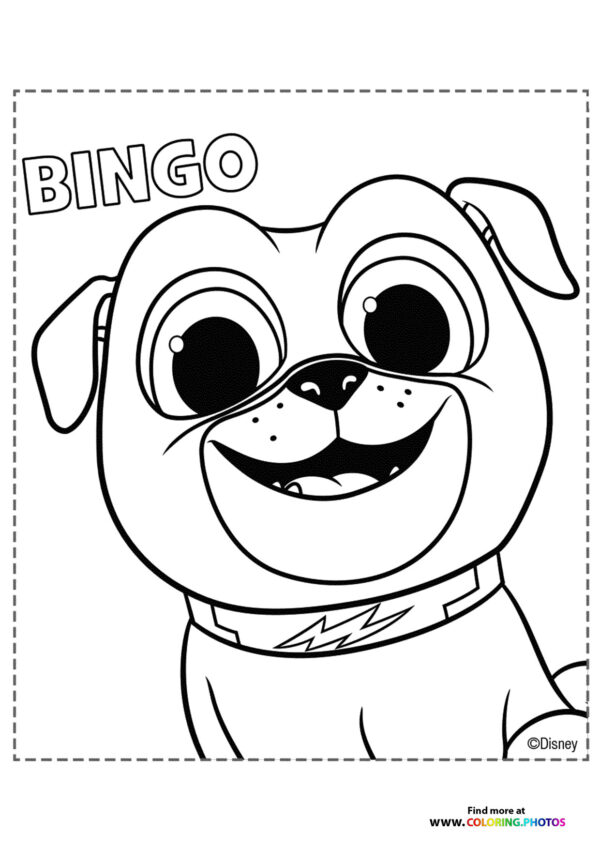 Bingo from Puppy Dog Pals coloring page