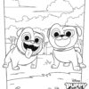 Bingo and Rolly coloring page