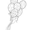 Birthday ballons coloring page