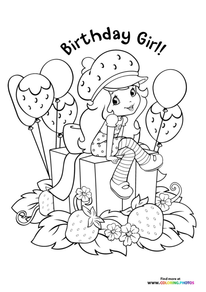 Birthday girls - Coloring Pages for kids | Free print or download