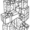 Birthday presents coloring page
