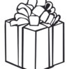 Birthday present coloring page