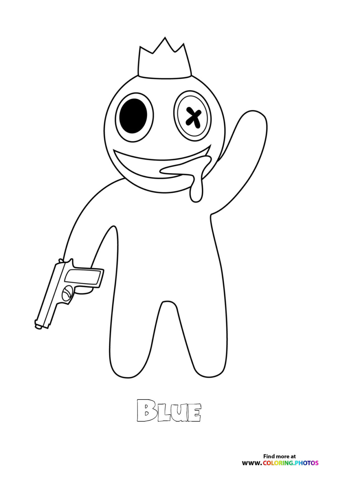 Rainbow Friends logo Coloring Pages for kids