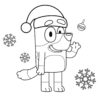Bluey on Christmas Day coloring page