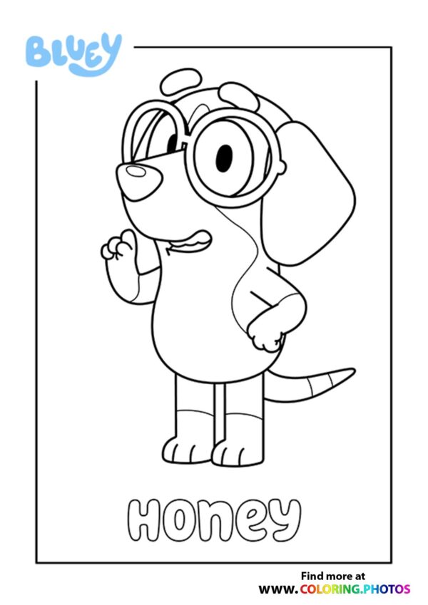 Bluey Honey coloring page