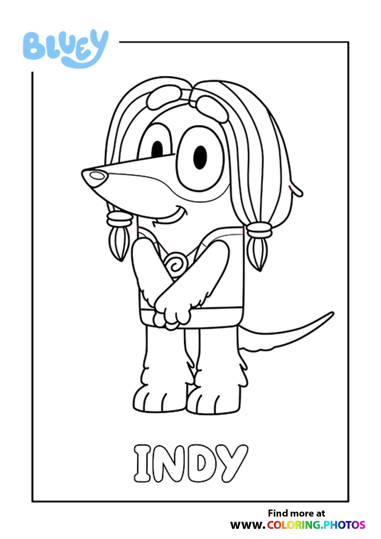 Bluey Chloe Coloring Pages for kids