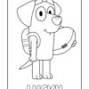 Bluey Lucky coloring page