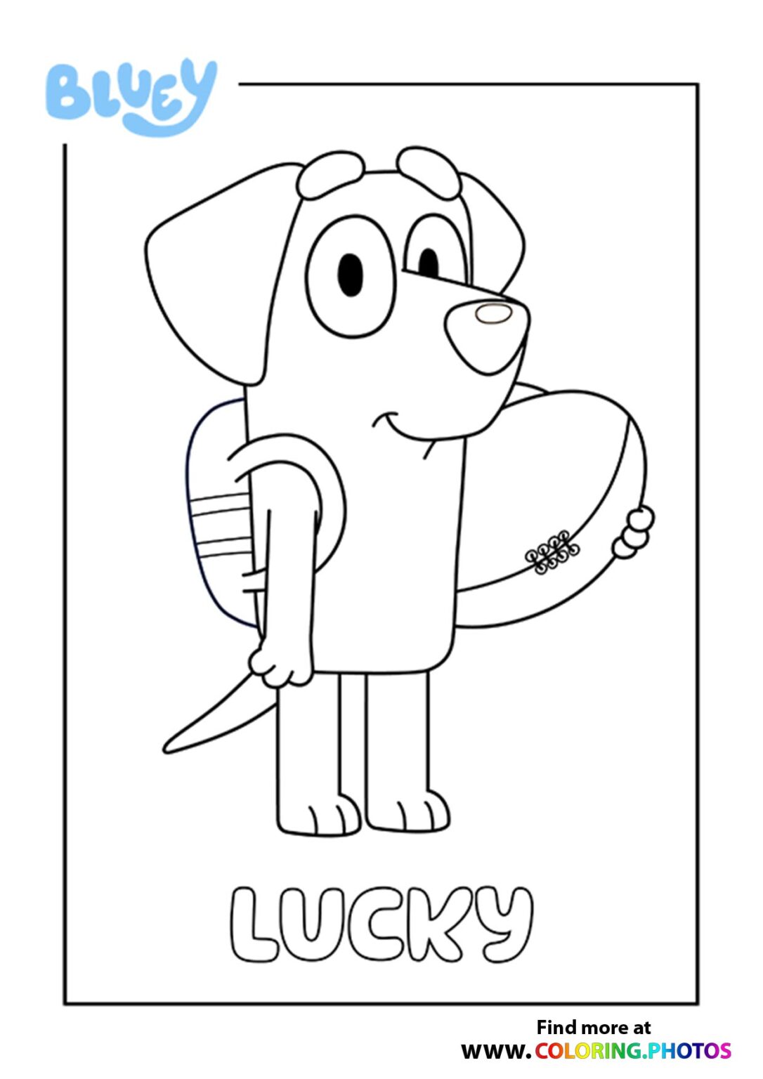 Bluey Coloring Pages for kids Free and easy print or download