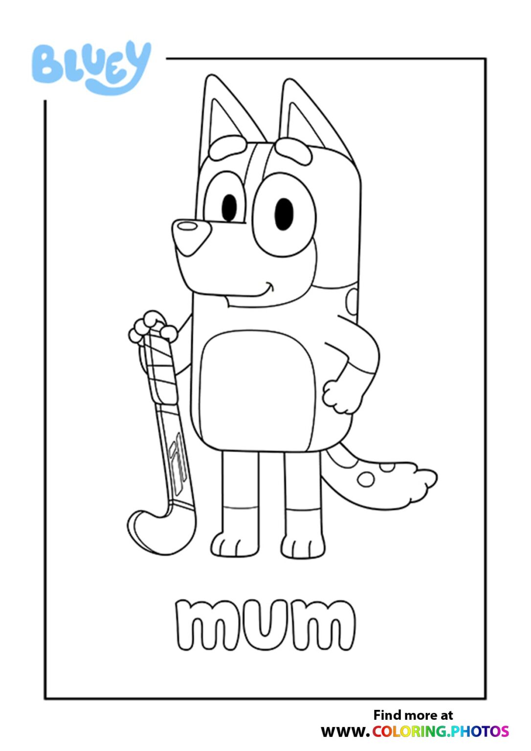 Bluey Muffin - Coloring Pages for kids